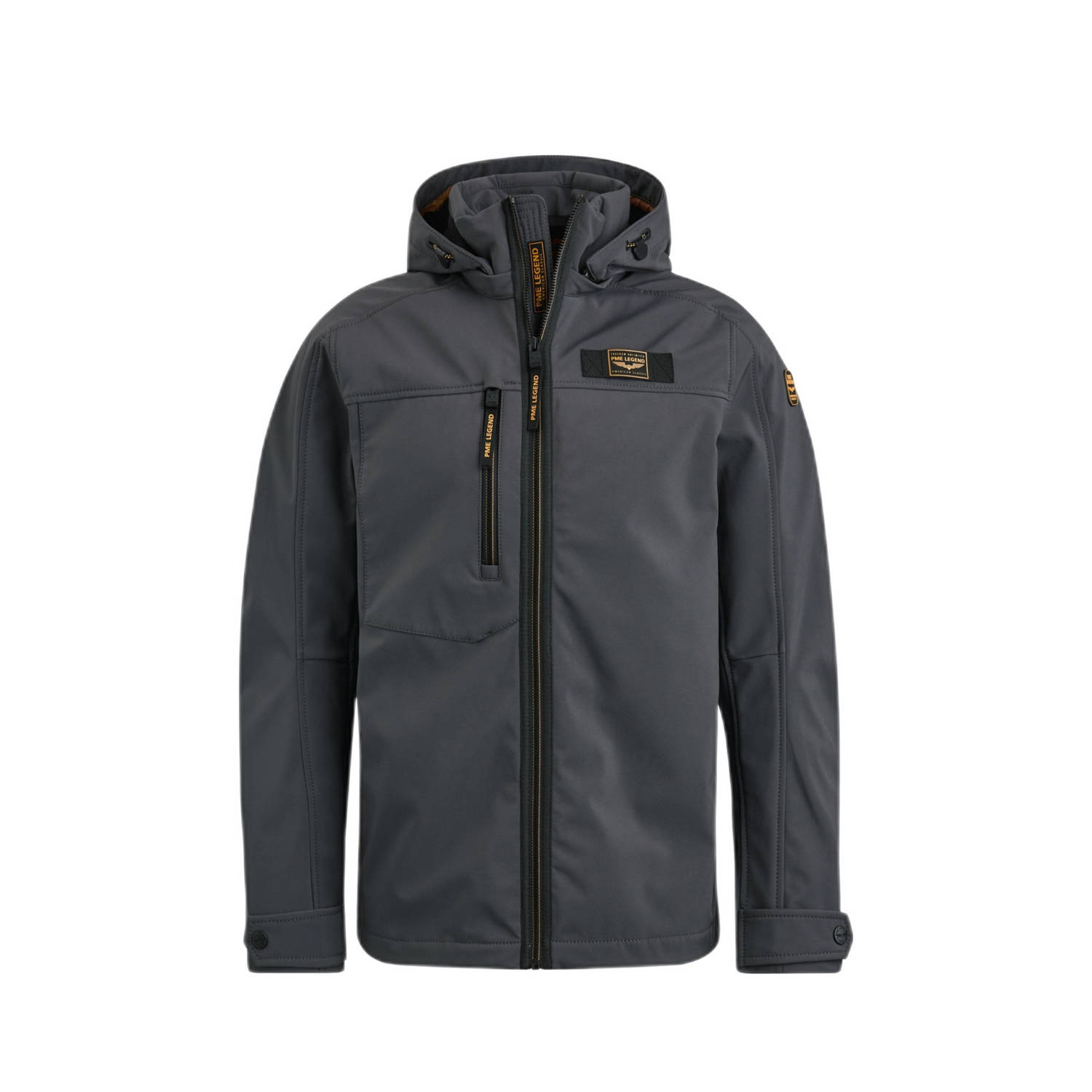 PME Legend softshell jas SUCCESSOR met logo grijs