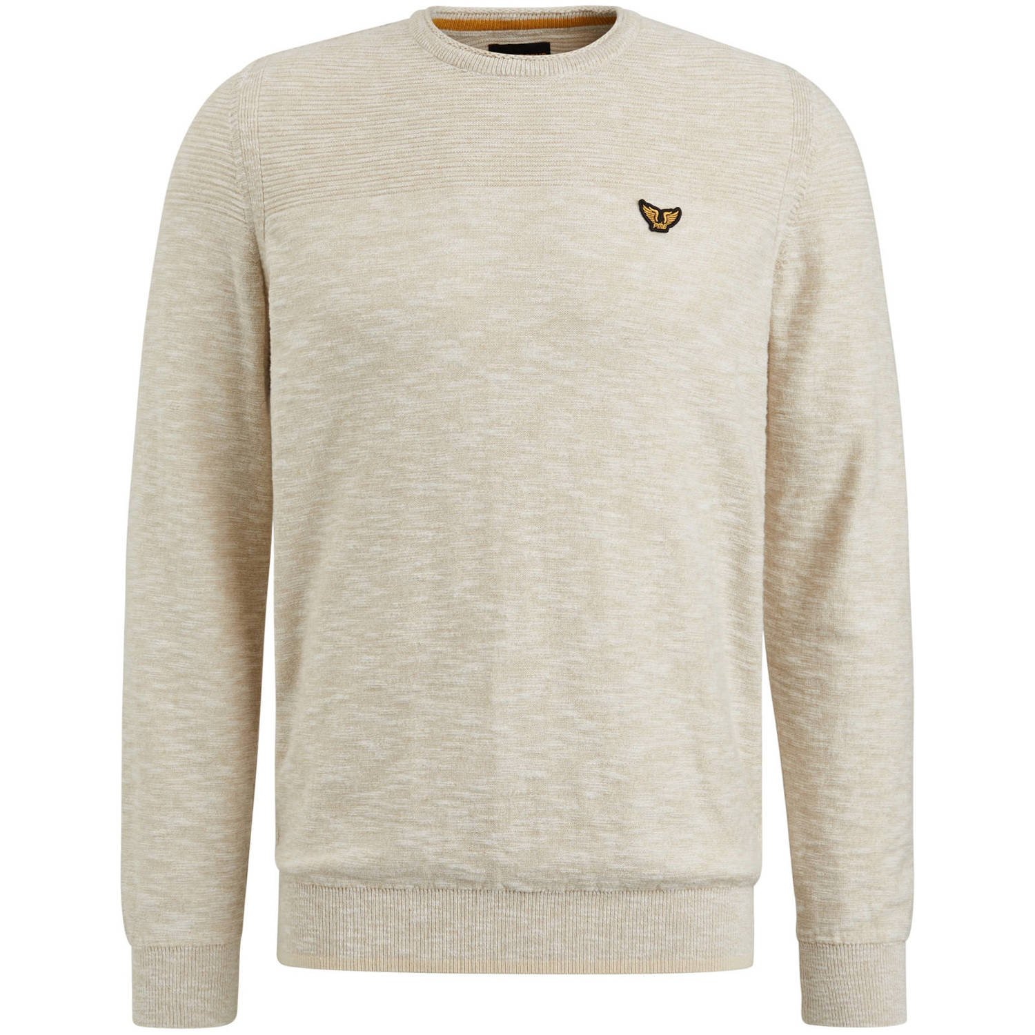 PME Legend Katoenen Mouline Blend Pullover Beige Heren