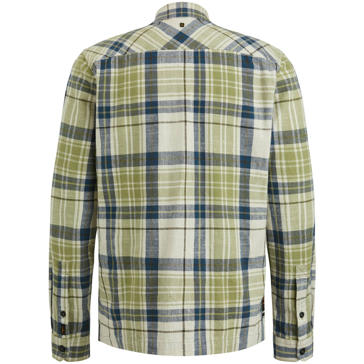 PME Legend geruit flanellen regular fit overshirt groen