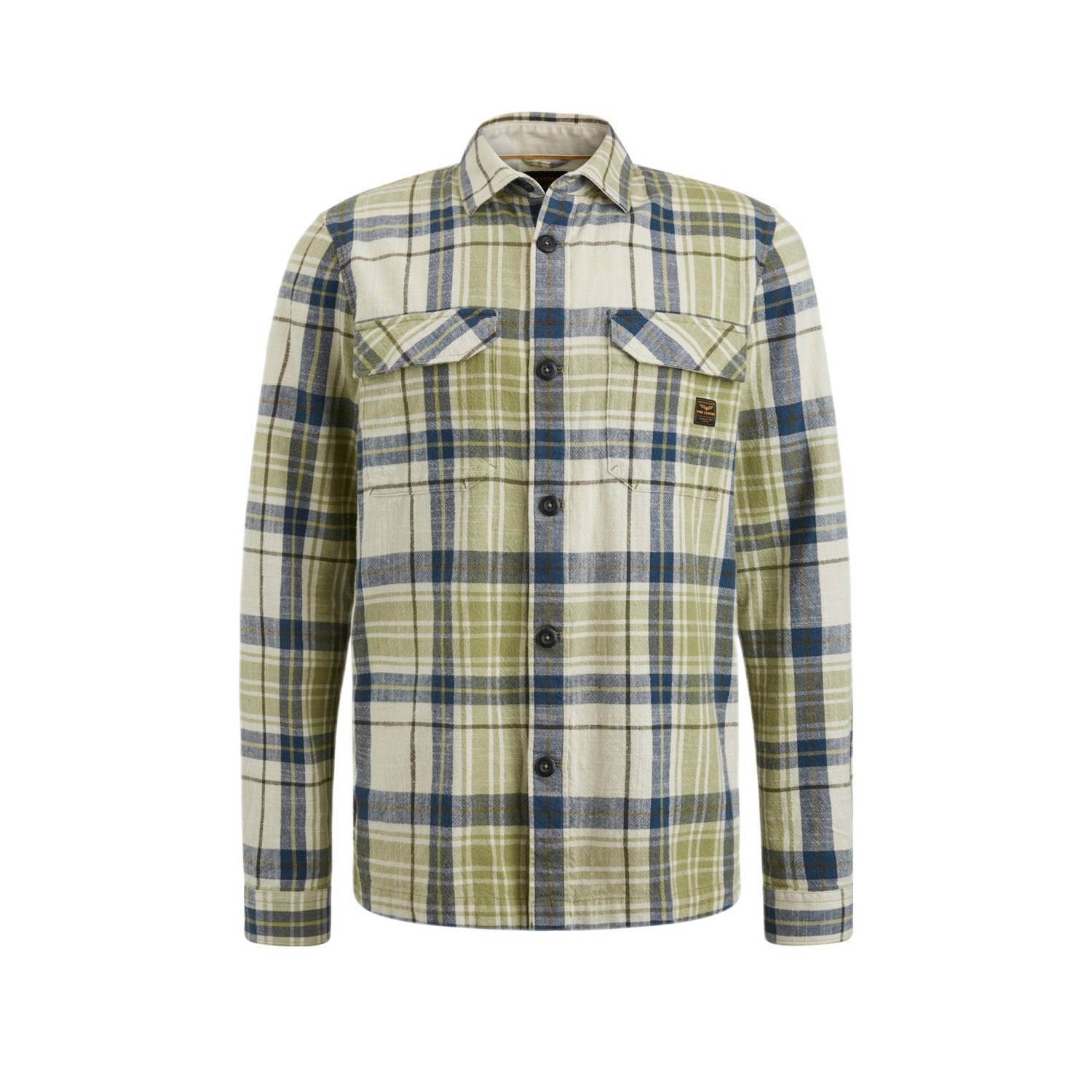 PME LEGEND Heren Overhemden Long Sleeve Shirt Ctn Yd Check Groen