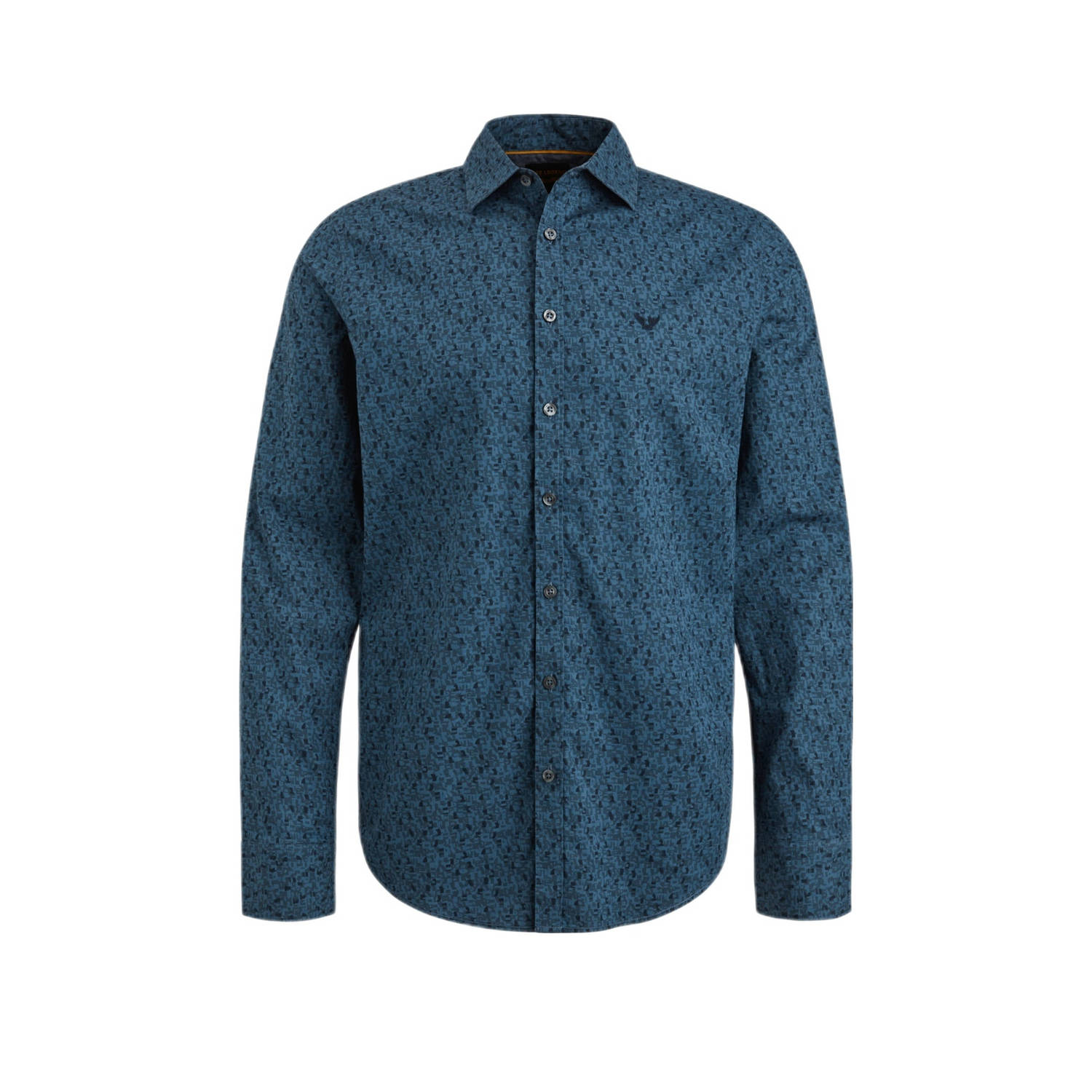 PME Legend slim fit overhemd met all over print donkerblauw