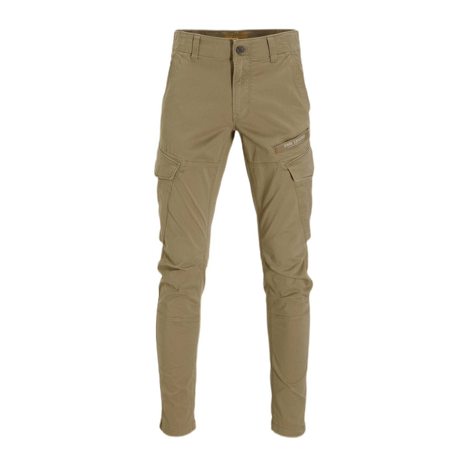 PME Legend tapered fit cargo broek NORDROP met structuur groen