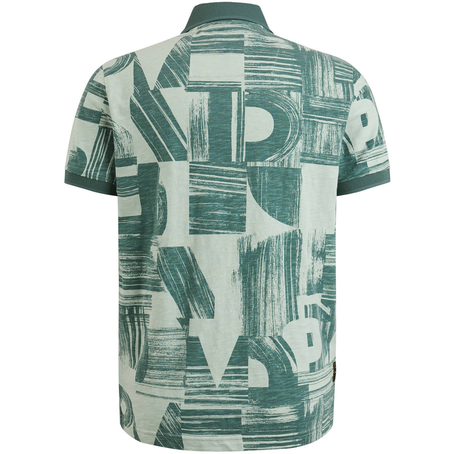 PME Legend polo met all over print groen