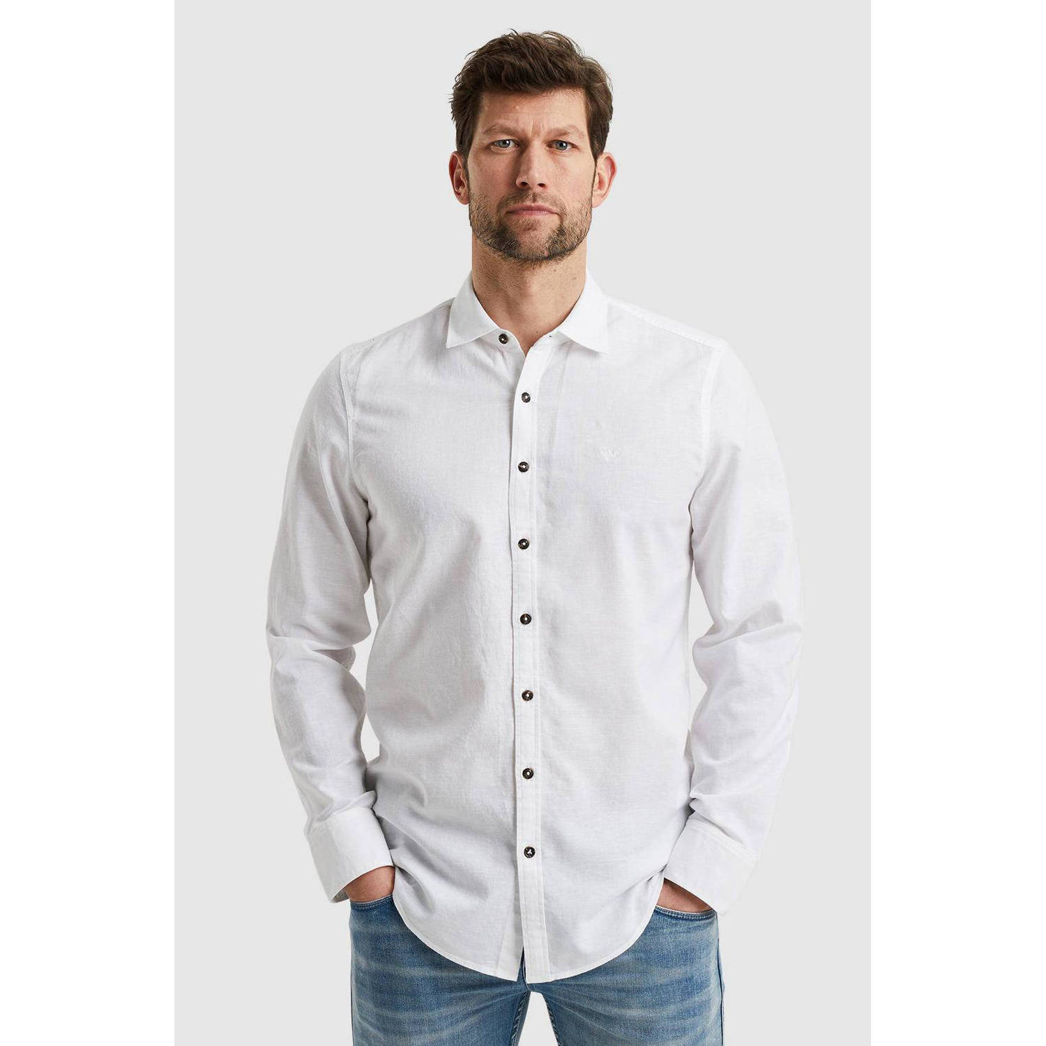 PME Legend regular fit overhemd wit