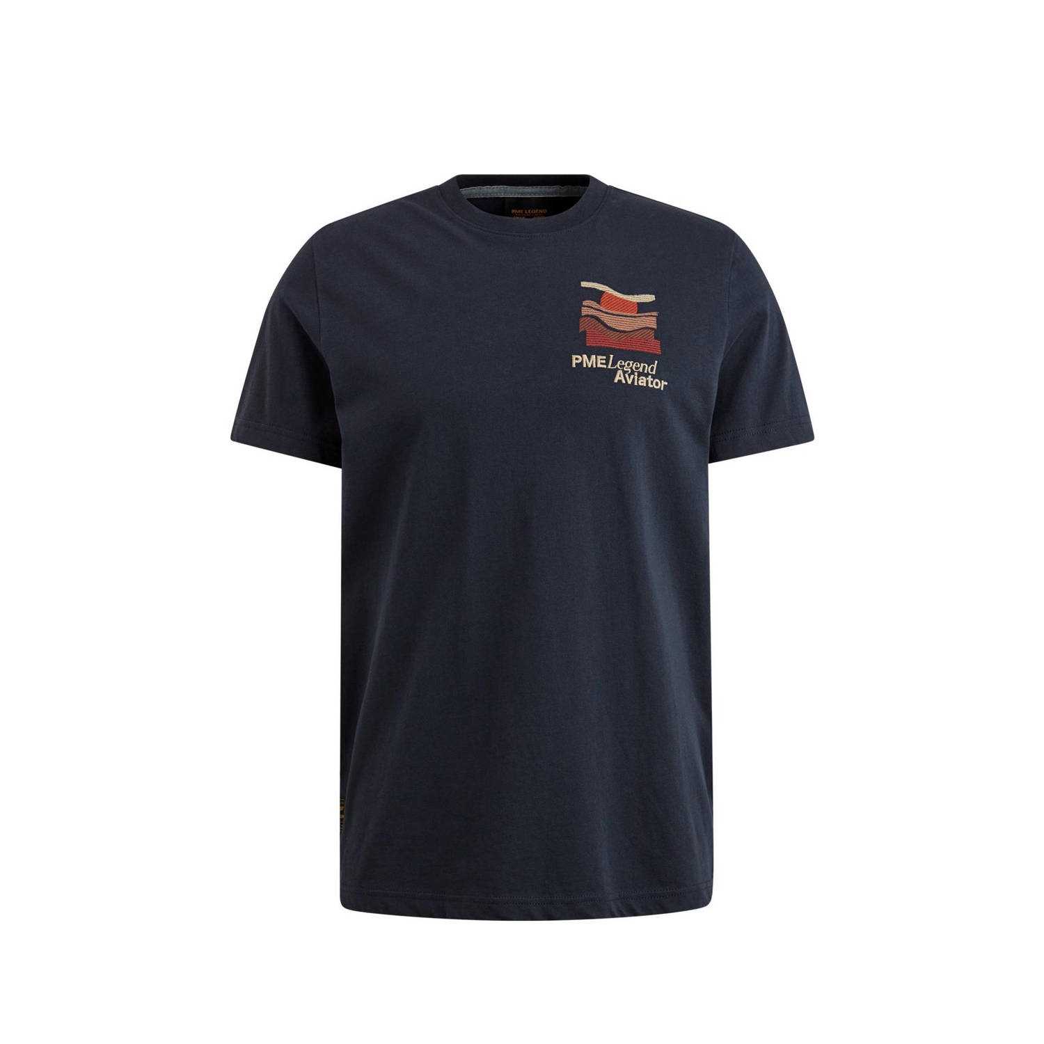 PME Legend T-shirt met printopdruk donkerblauw