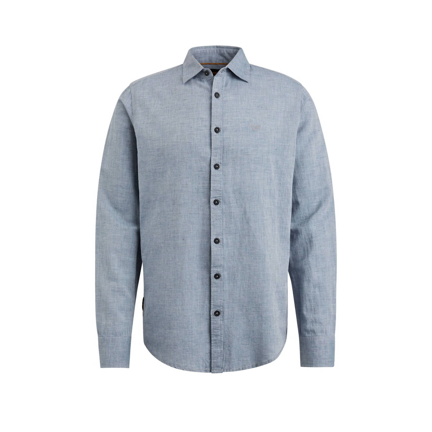PME LEGEND Heren Overhemden Long Sleeve Shirt Ctn linen Lichtblauw