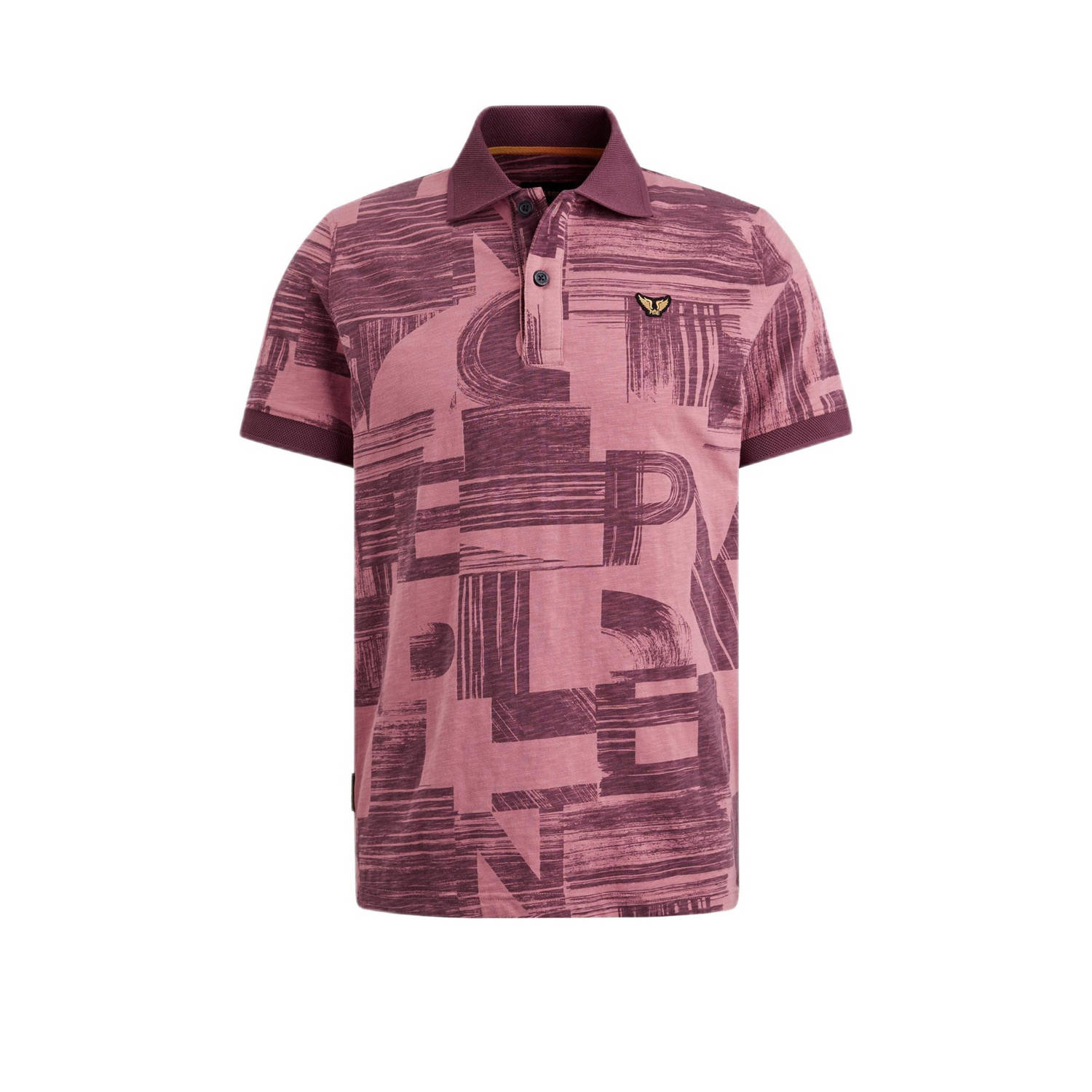 PME Legend polo met all over print roze