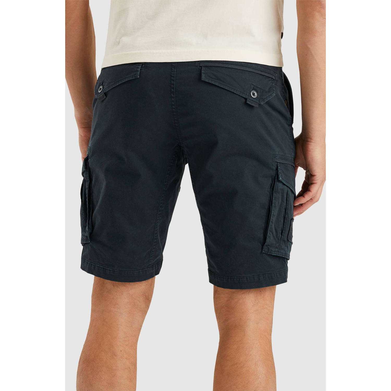 PME Legend Fijne Twill Stretch Cargo Shorts Blue Heren