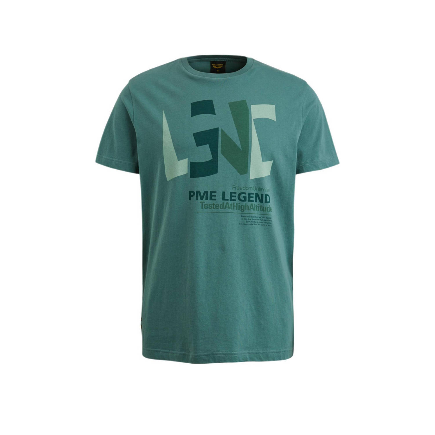 PME Legend T-shirt met printopdruk groen