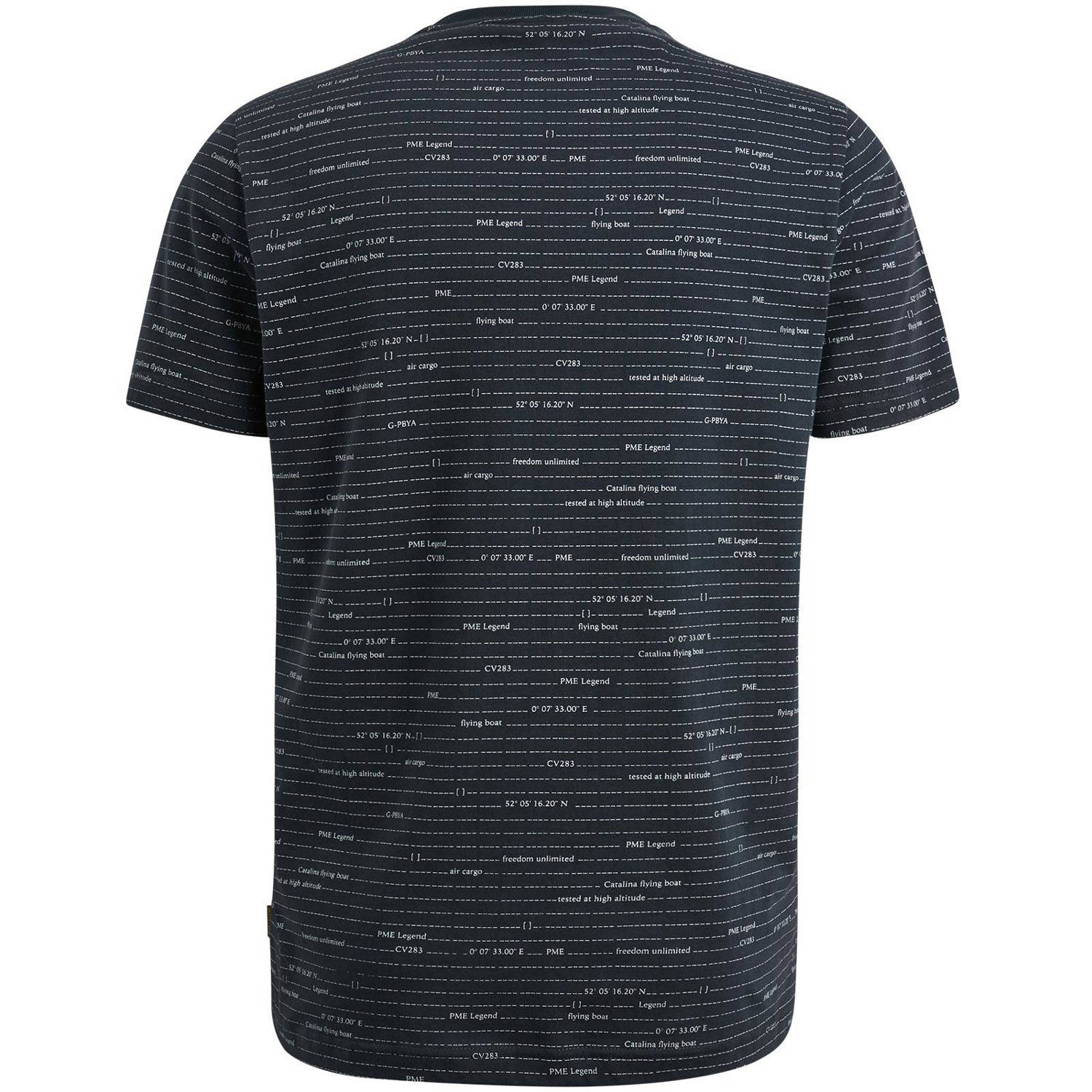 PME Legend T-shirt met all over print navy
