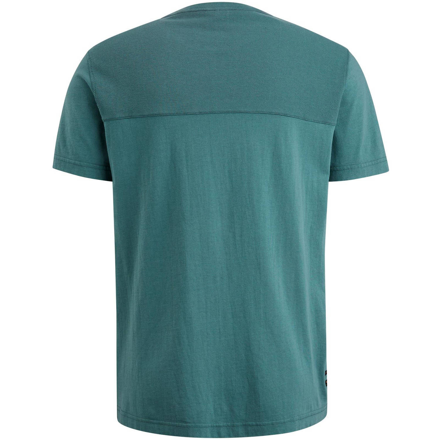 PME Legend T-shirt met printopdruk en borduursels turquoise
