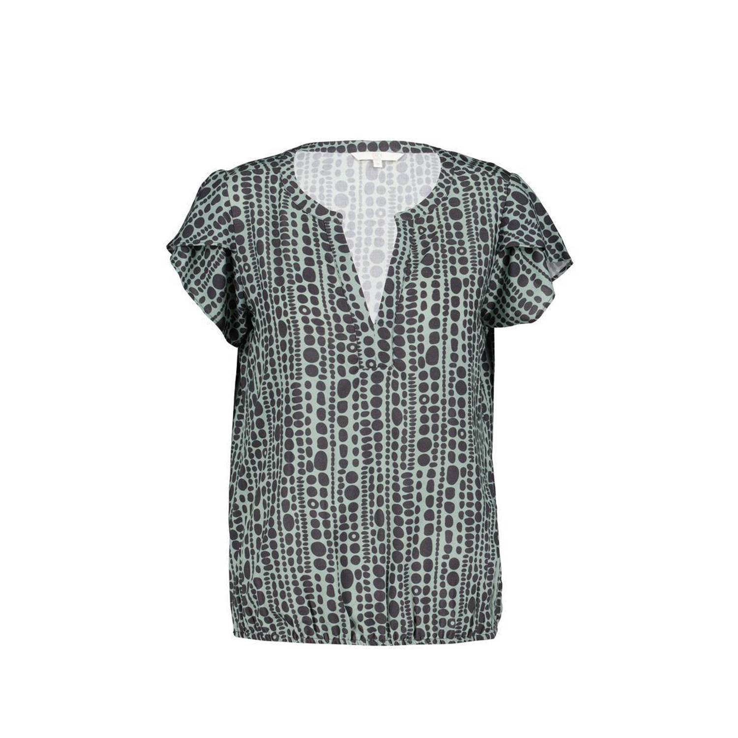 Didi top met all over print