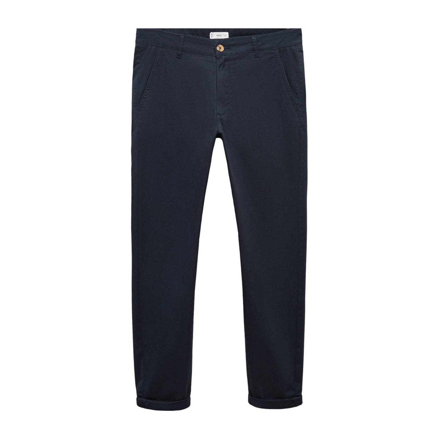 Mango Kids broek donkerblauw Jongens Katoen Effen 158(XXS)