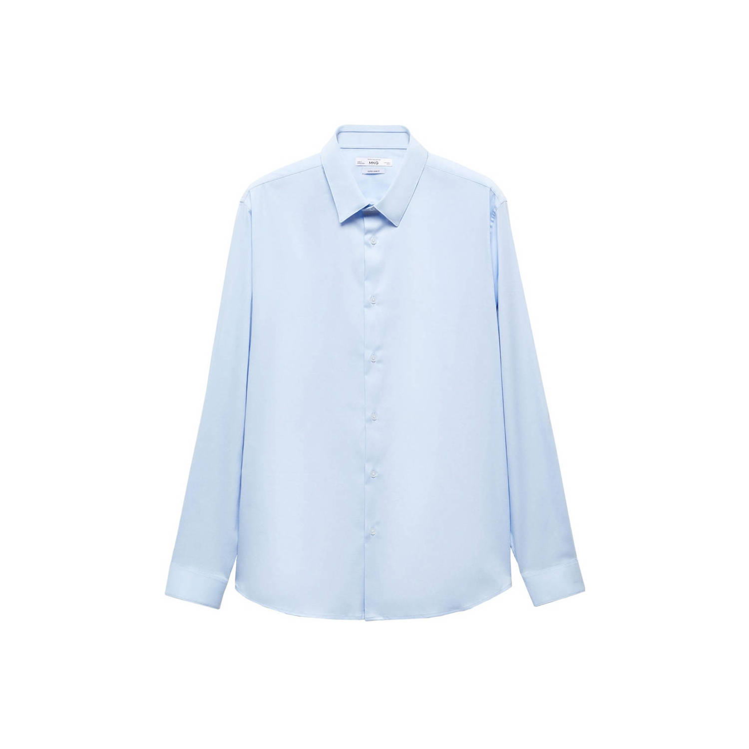 Mango Man super slim fit overhemd lichtblauw