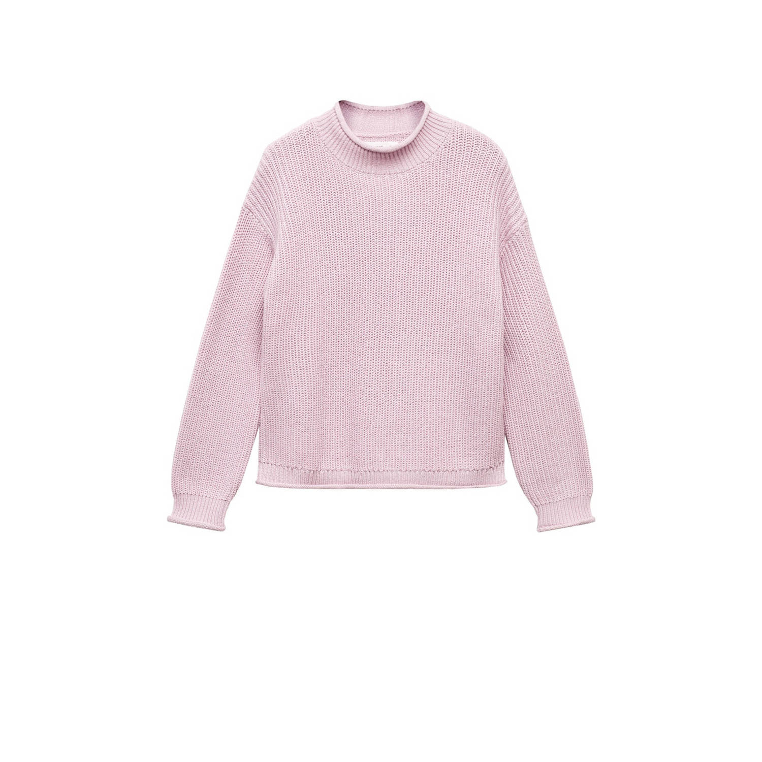 Mango Kids trui pastelpaars Roze Meisjes Katoen Halter Effen 128