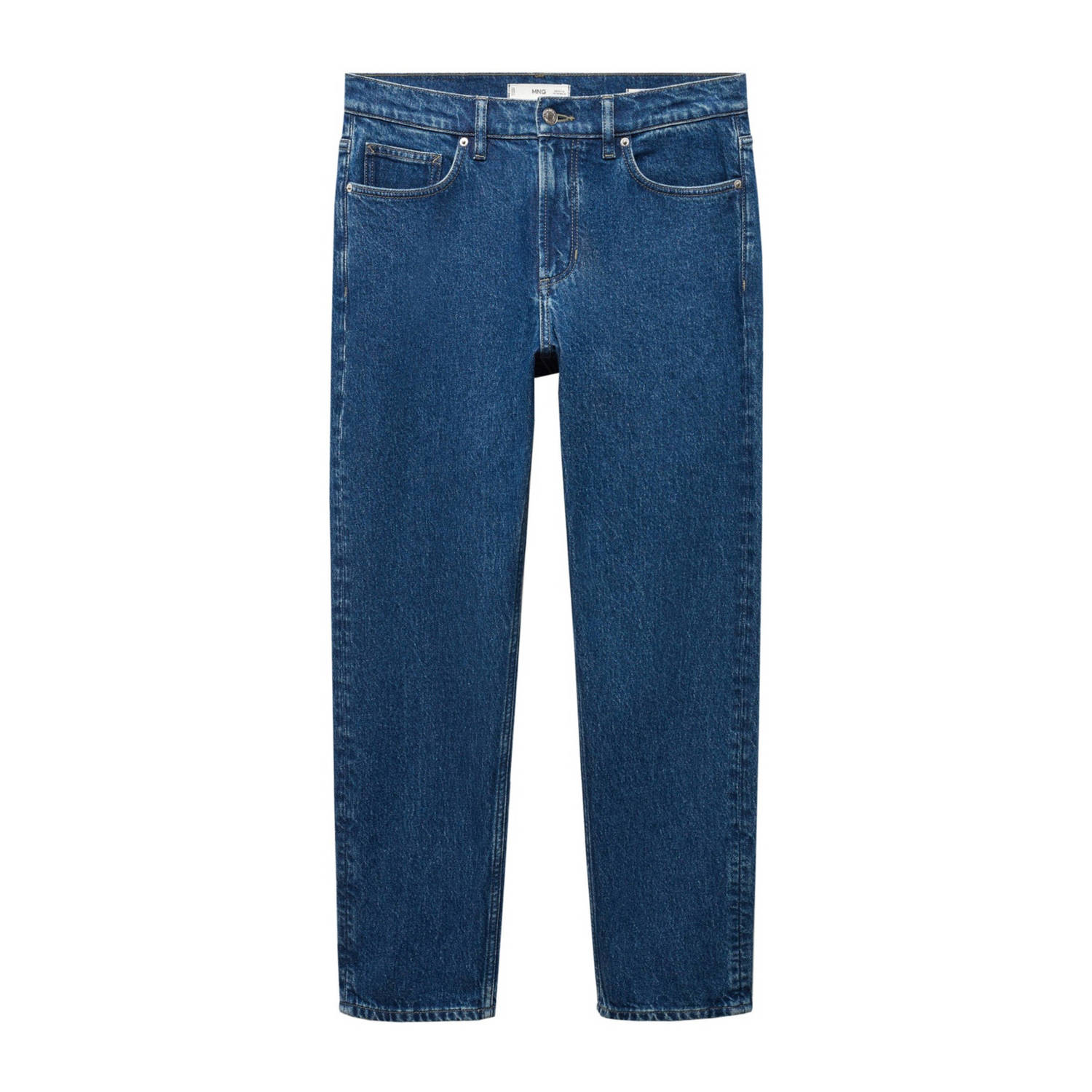 Mango Man tapered fit jeans changeant blauw