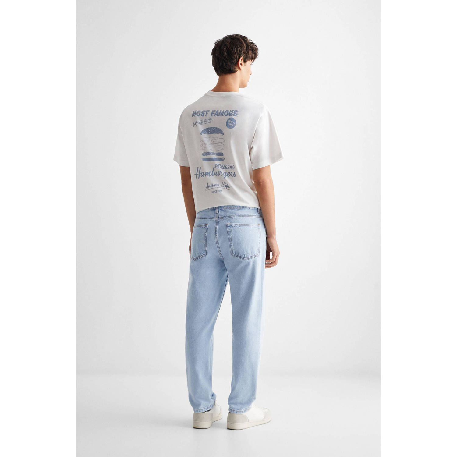 Mango Kids straight fit jeans changeant blauw