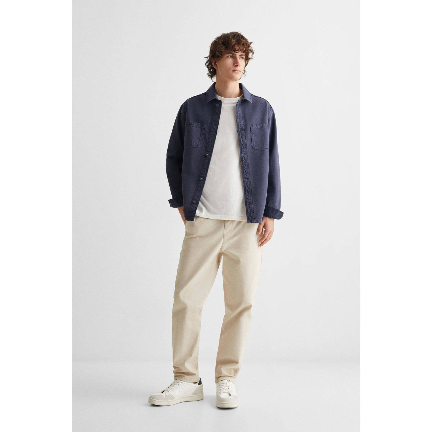 Mango Kids straight fit broek ecru