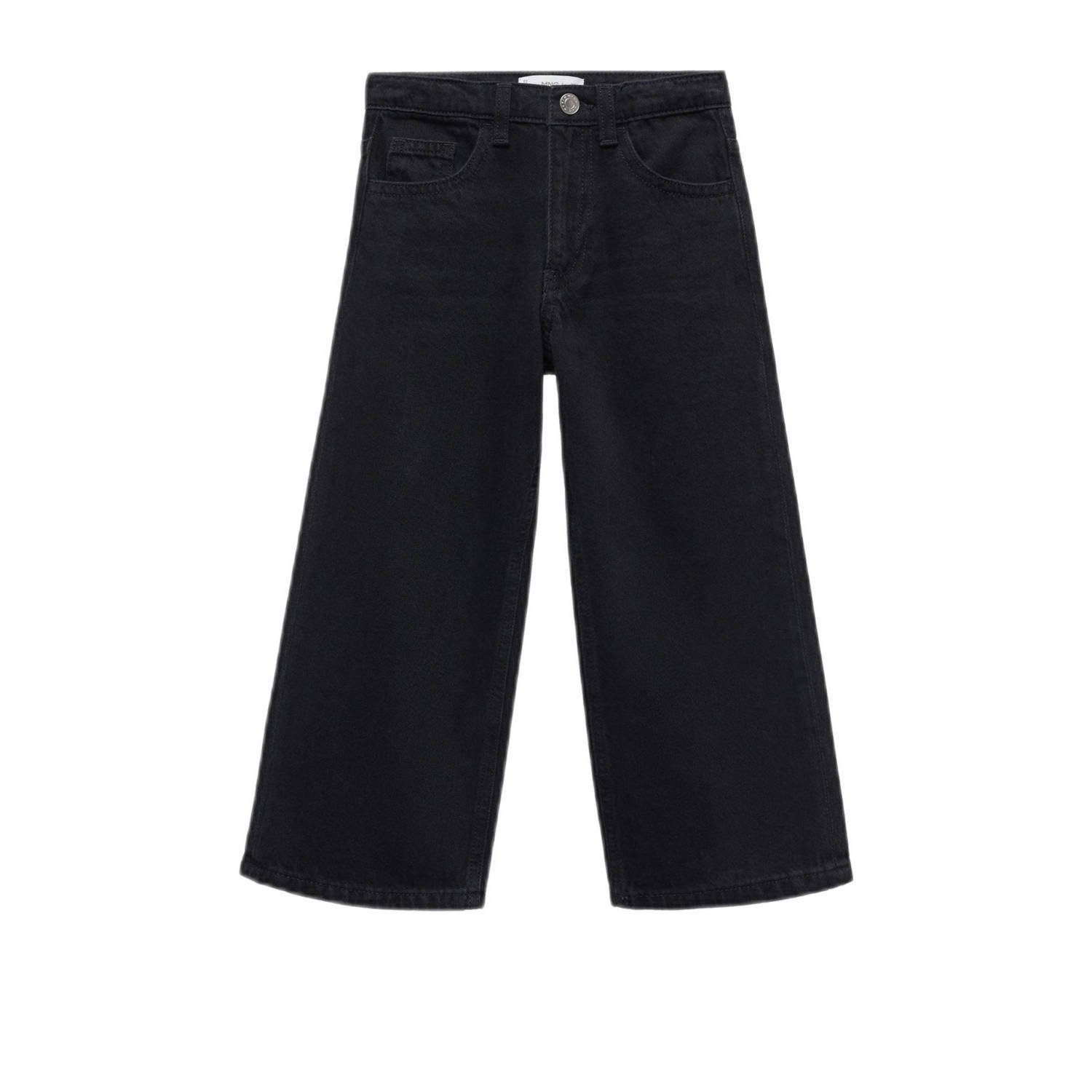 Mango Kids wide leg jeans zwart