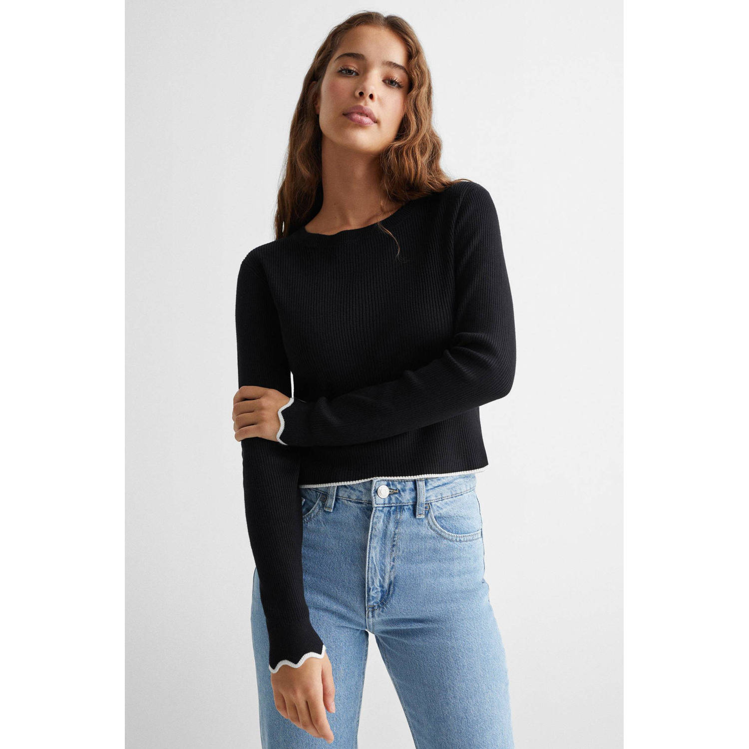 Mango Kids longsleeve zwart