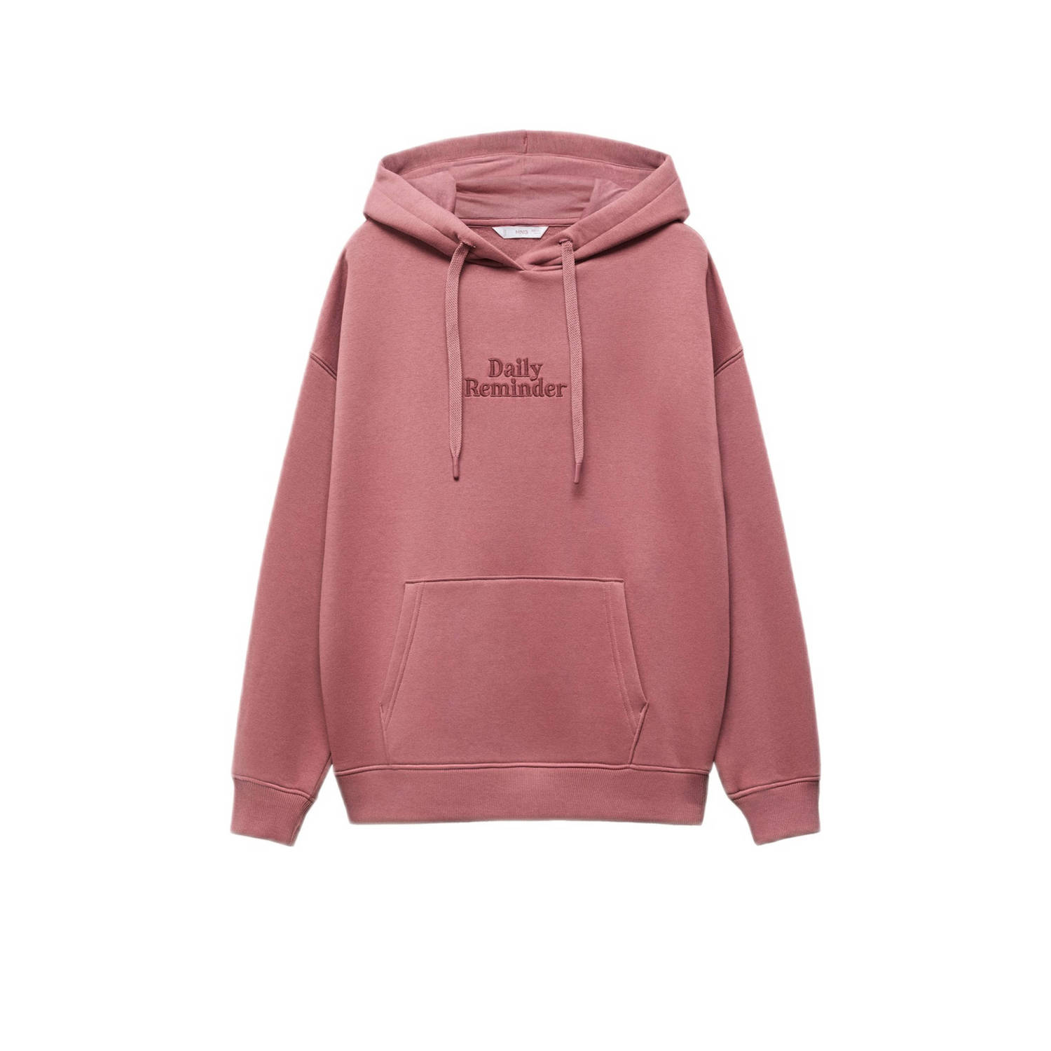 Mango Kids hoodie met tekst roze