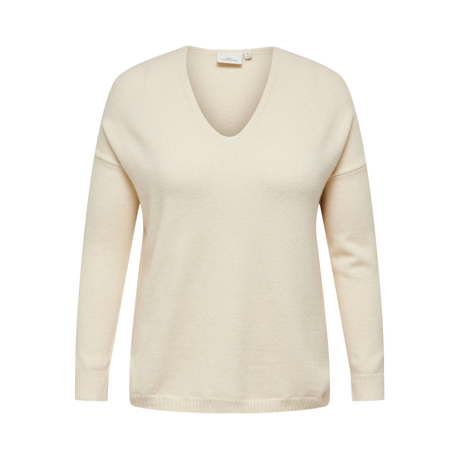Only Carmakoma Margareta Pullover Whitecap Gray Melange White Dames