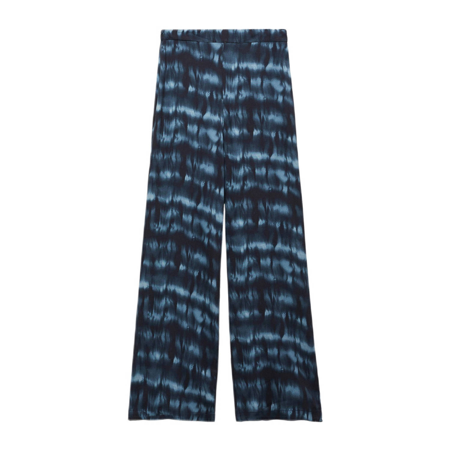 Mango Kids tie-dye loose fit broek donkerblauw blauw Meisjes Viscose Tie-dye 158(XS)