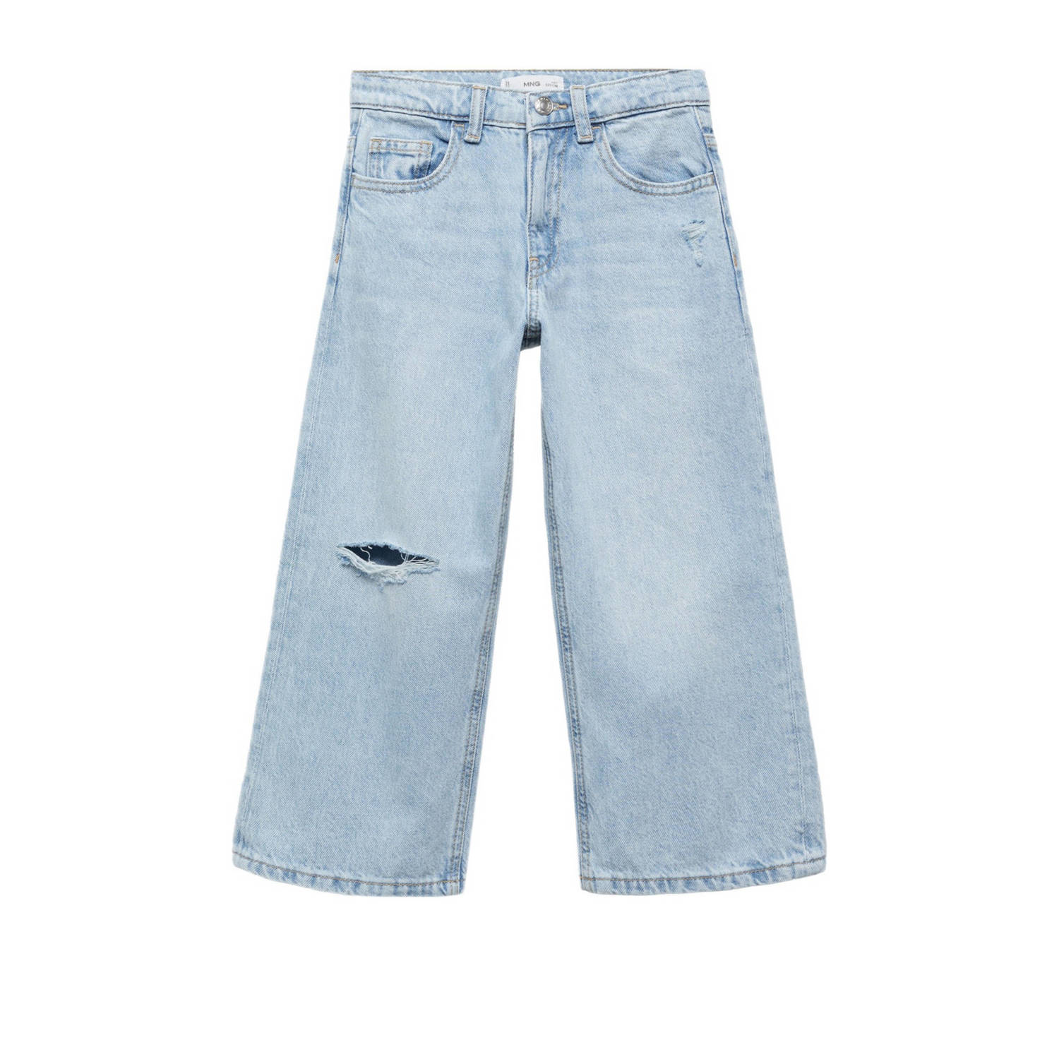 Mango Kids wide leg jeans changeant blauw