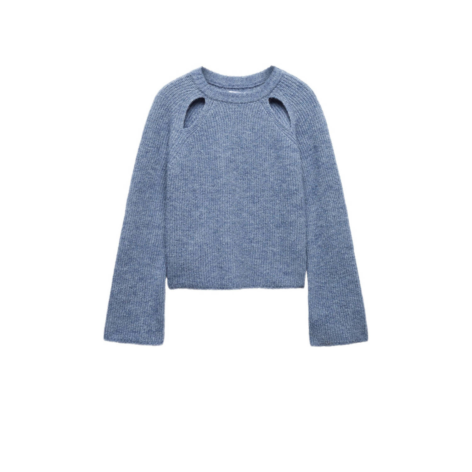 Mango Kids trui grijsblauw Meisjes Polyester Ronde hals Effen 152(XXS)