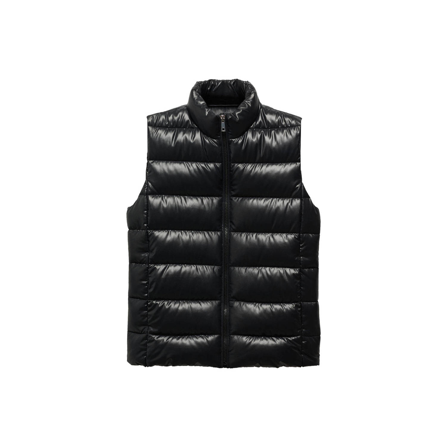 Mango licht gewatteerde bodywarmer zwart