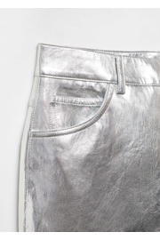 thumbnail: Mango metallic wide leg broek zilver