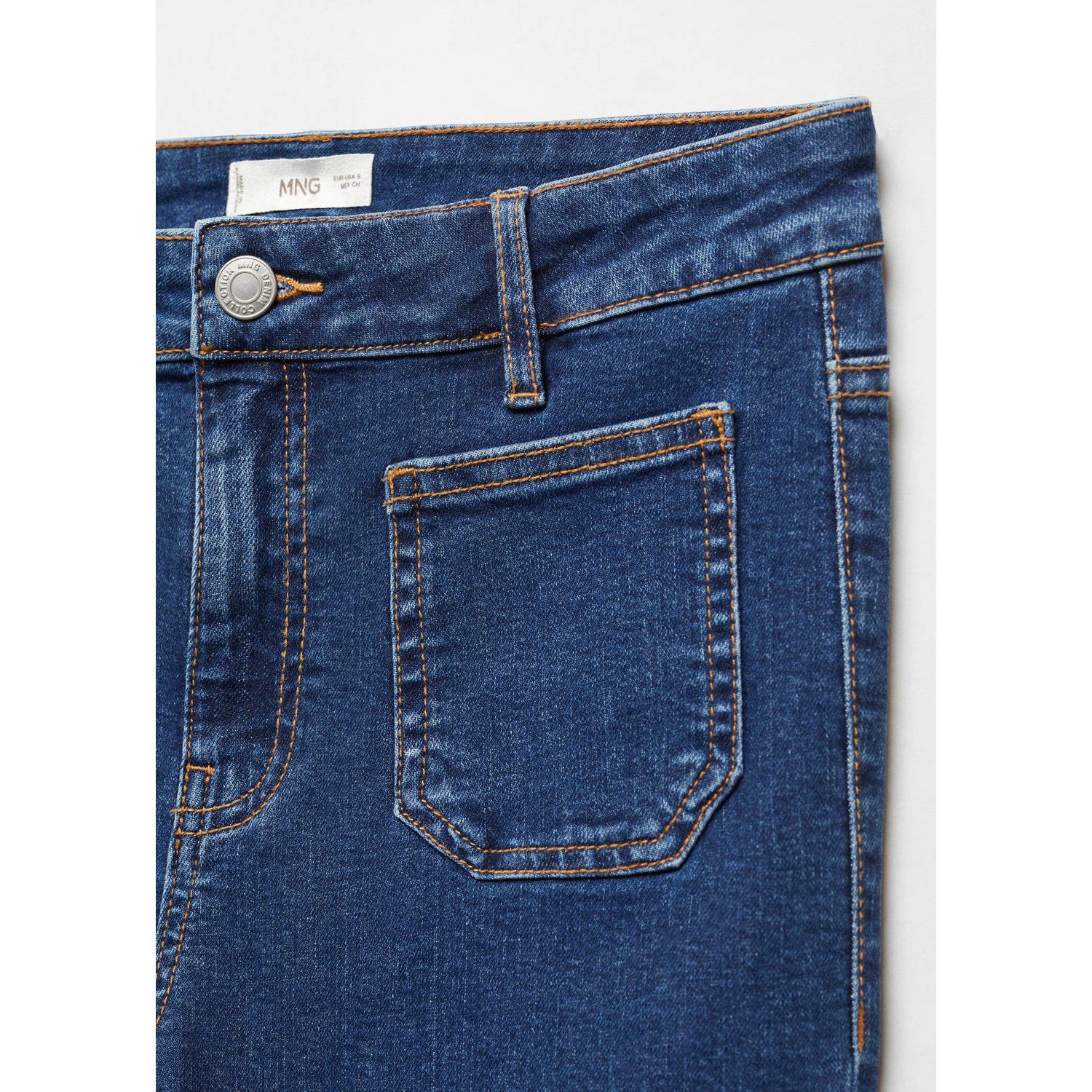Mango Kids flared jeans medium blue denim