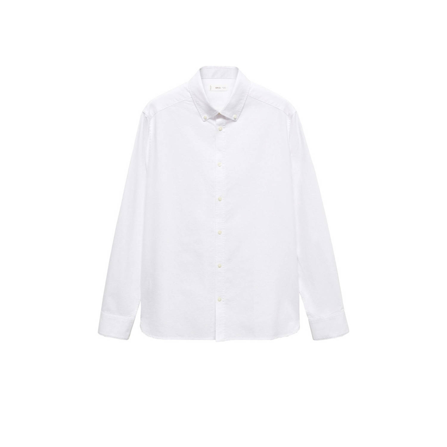 Mango Kids overhemd wit Jongens Katoen Button down Effen 158(XXS)