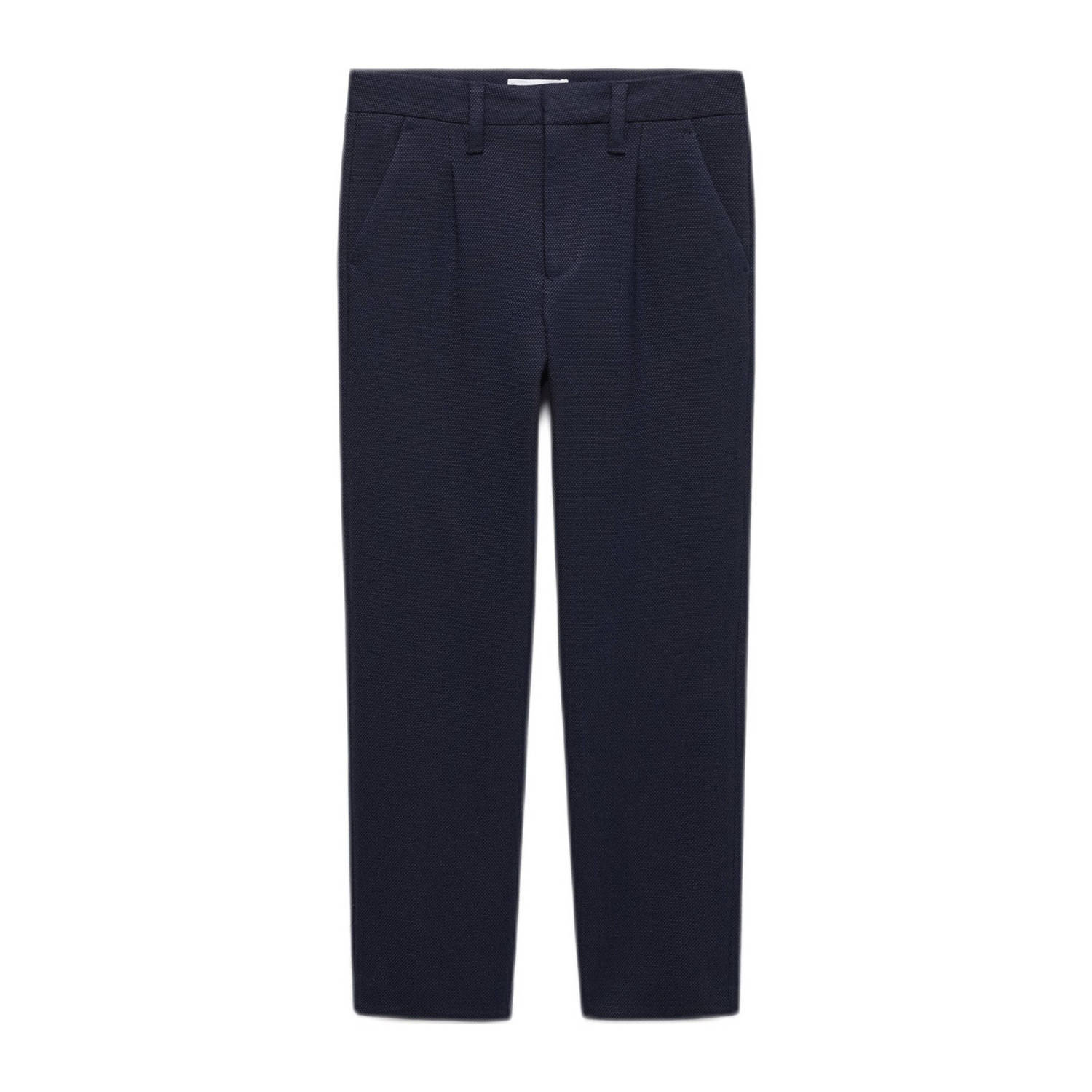 Mango Kids straight fit broek donkerblauw