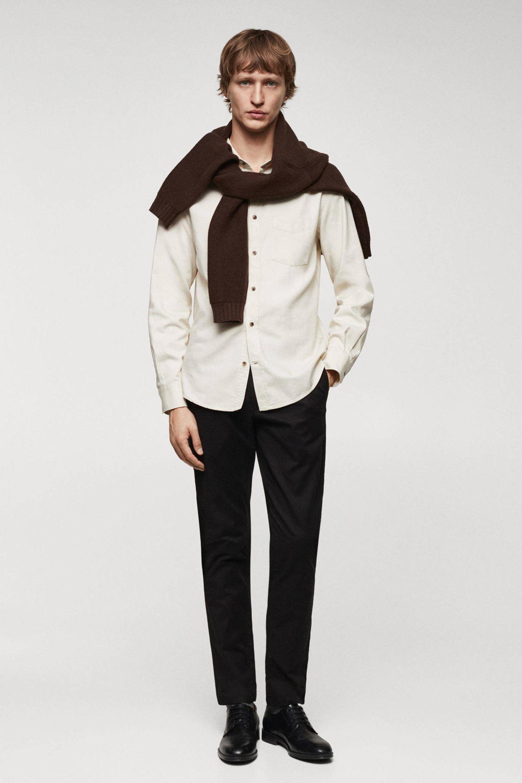 Mango Man slim fit chino zwart