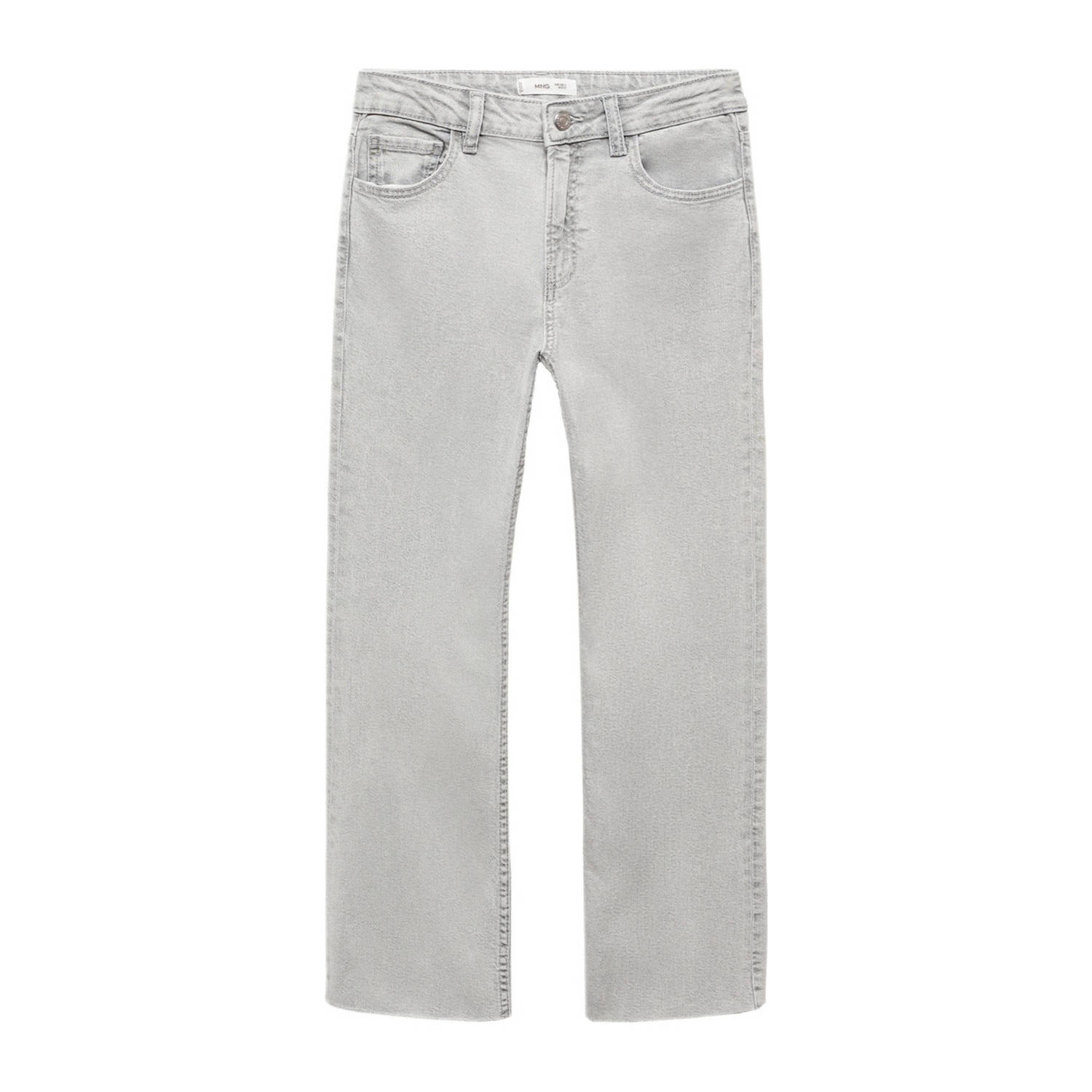 Mango Kids flared jeans changeant grijs Meisjes Denim Effen 152(XXS)