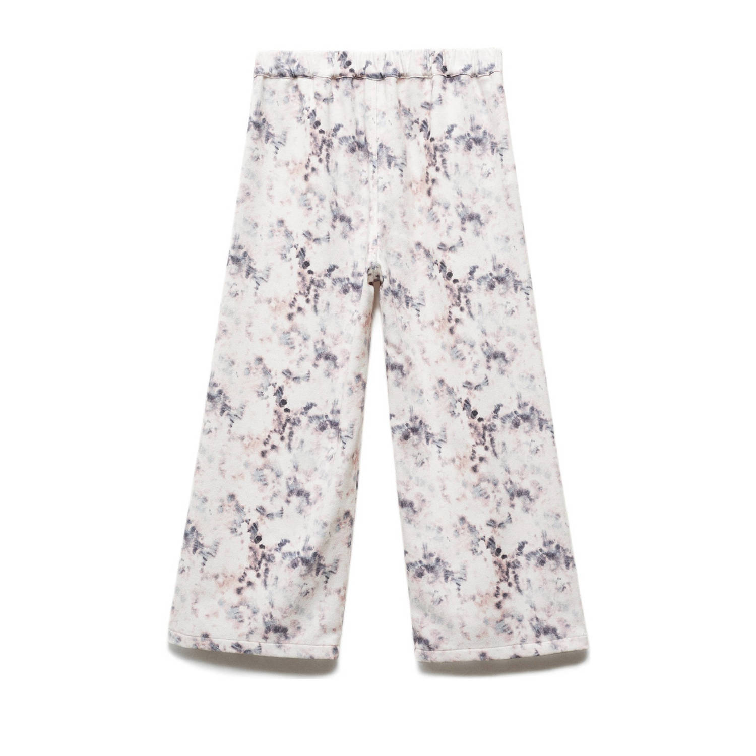 Mango Kids wide leg broek met all over print wit paars