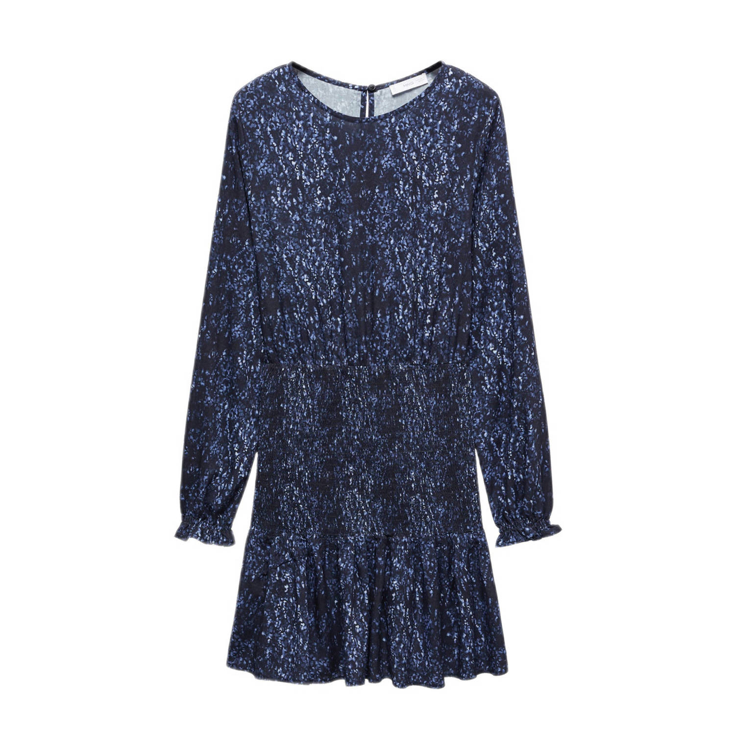 Mango Kids jurk met all over print donkerblauw blauw