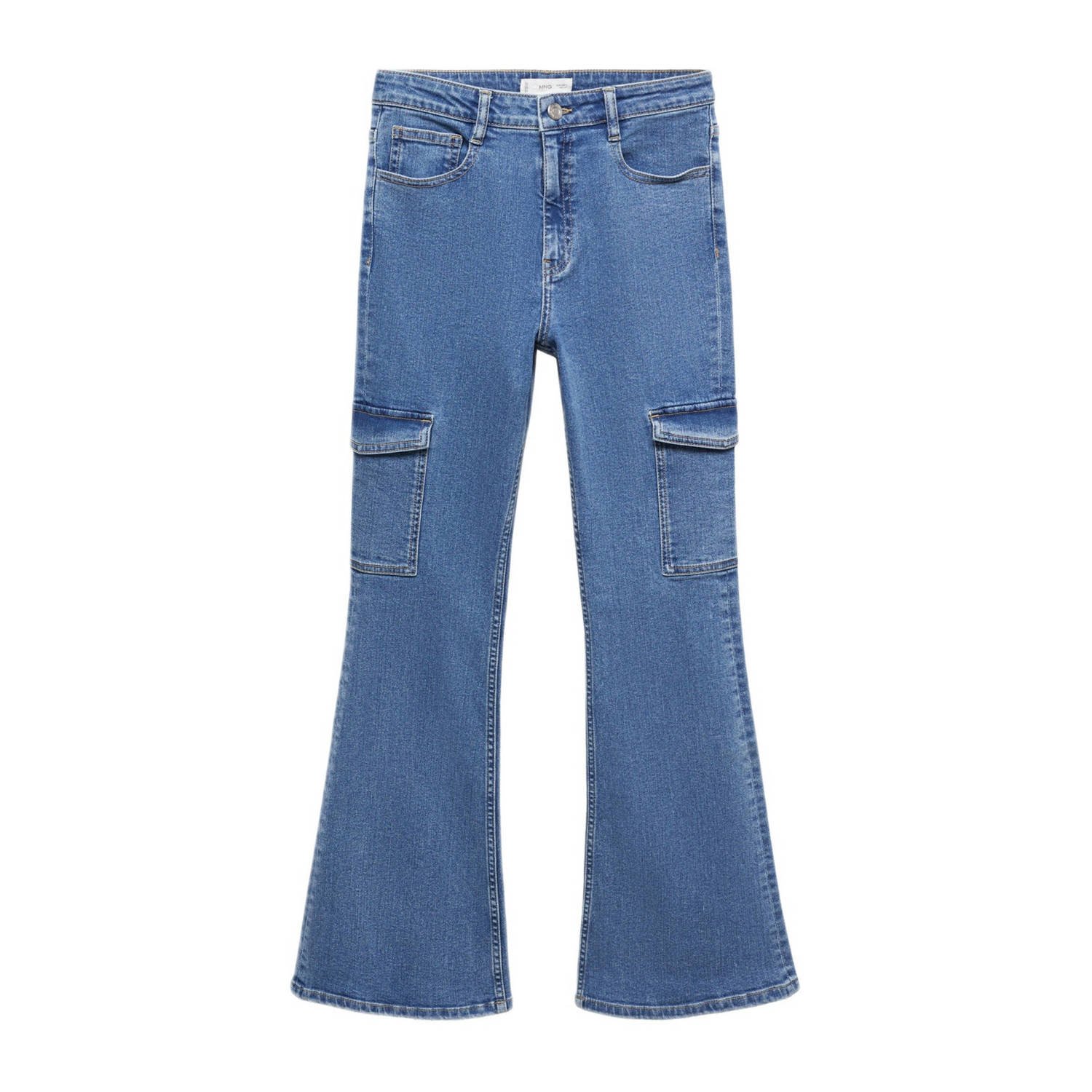 Mango Kids flared jeans medium blue denim