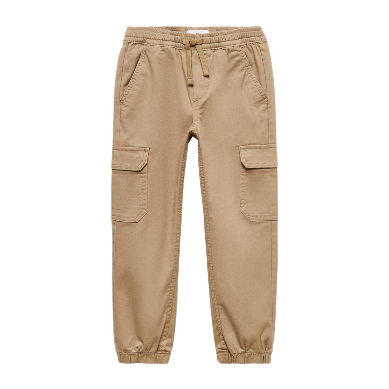 Mango Kids cargobroek beige Jongens Stretchkatoen Effen 140