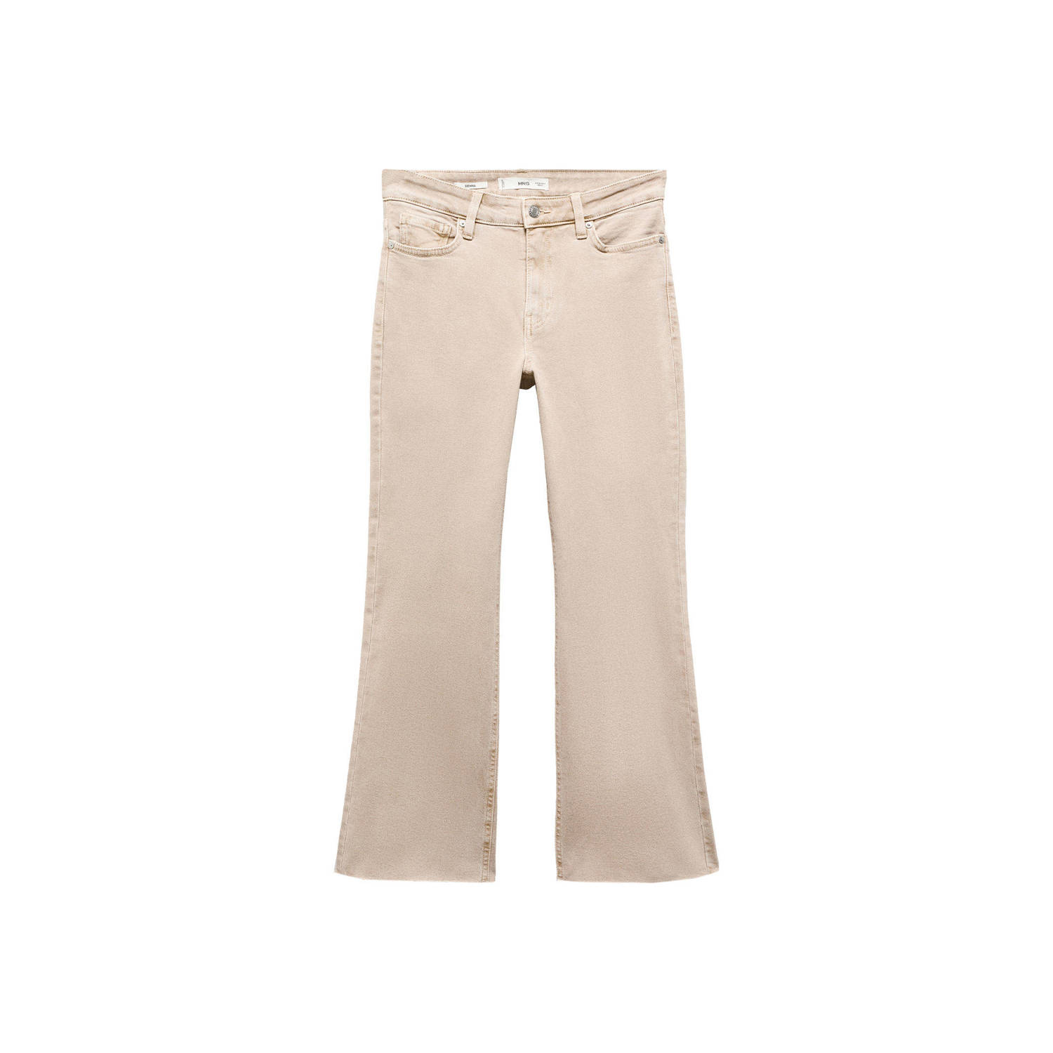 Mango cropped high waist jeans beige