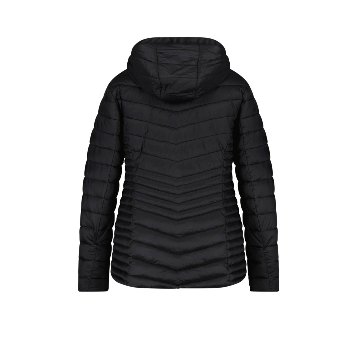 MS Mode licht gewatteerde jas zwart