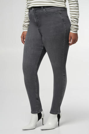 high waist skinny jeans grey denim