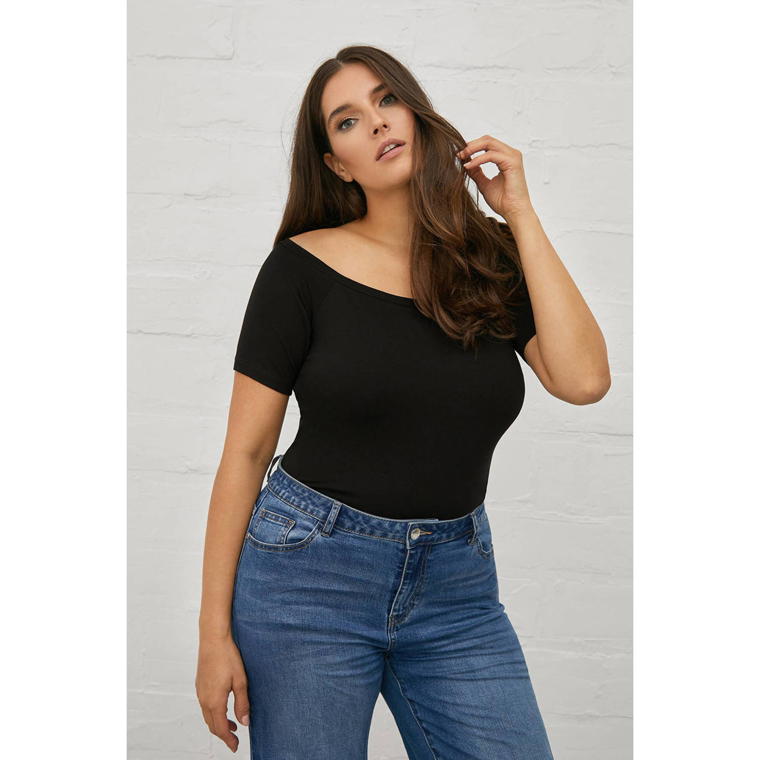 Mat Fashion top zwart