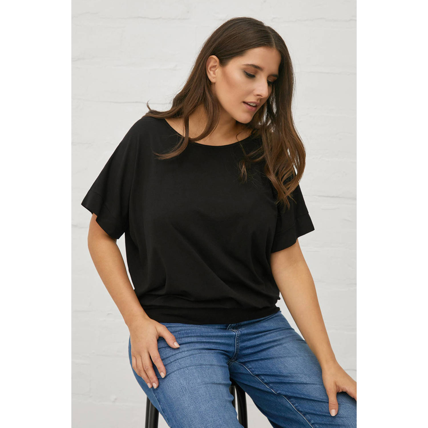 Mat Fashion top zwart
