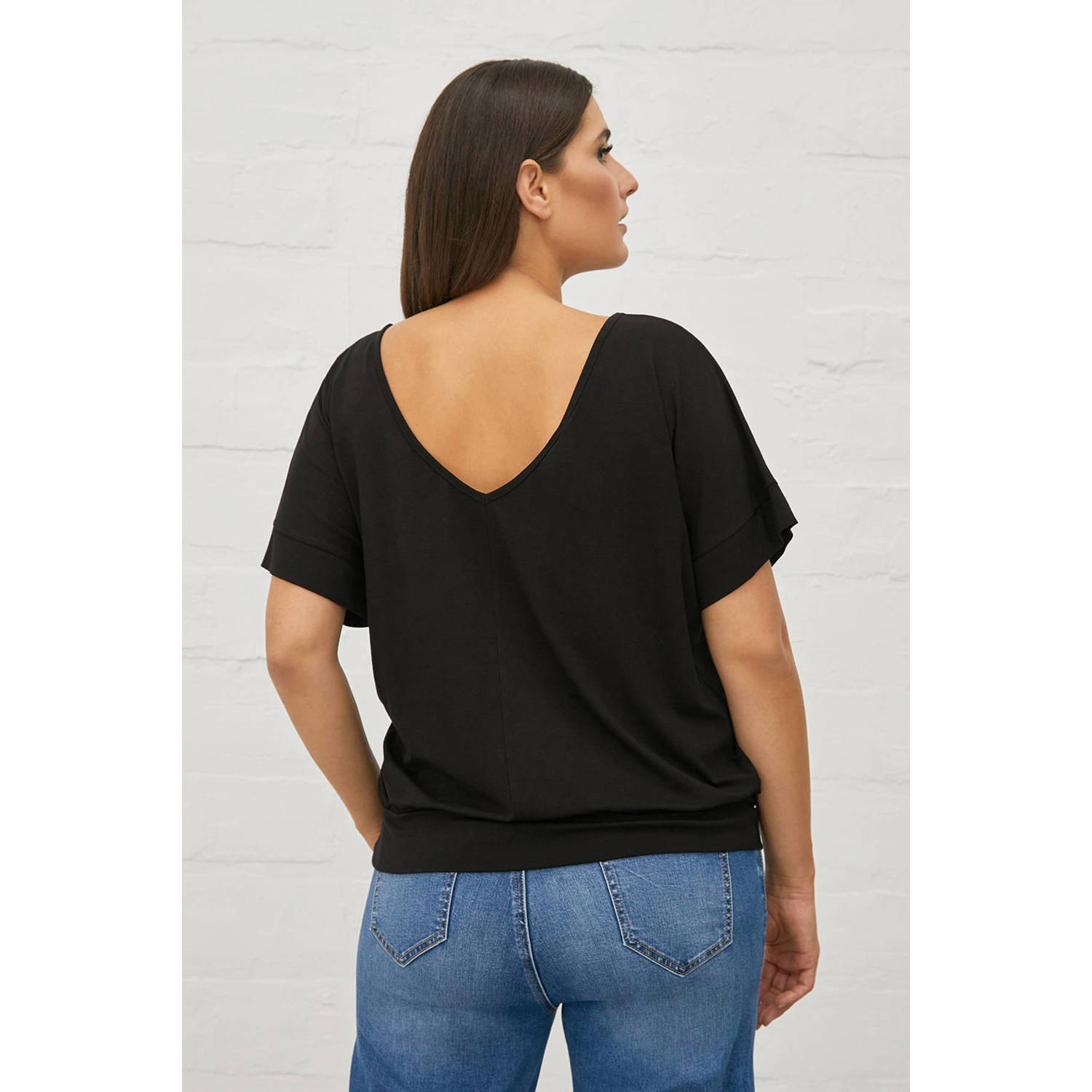 Mat Fashion top zwart