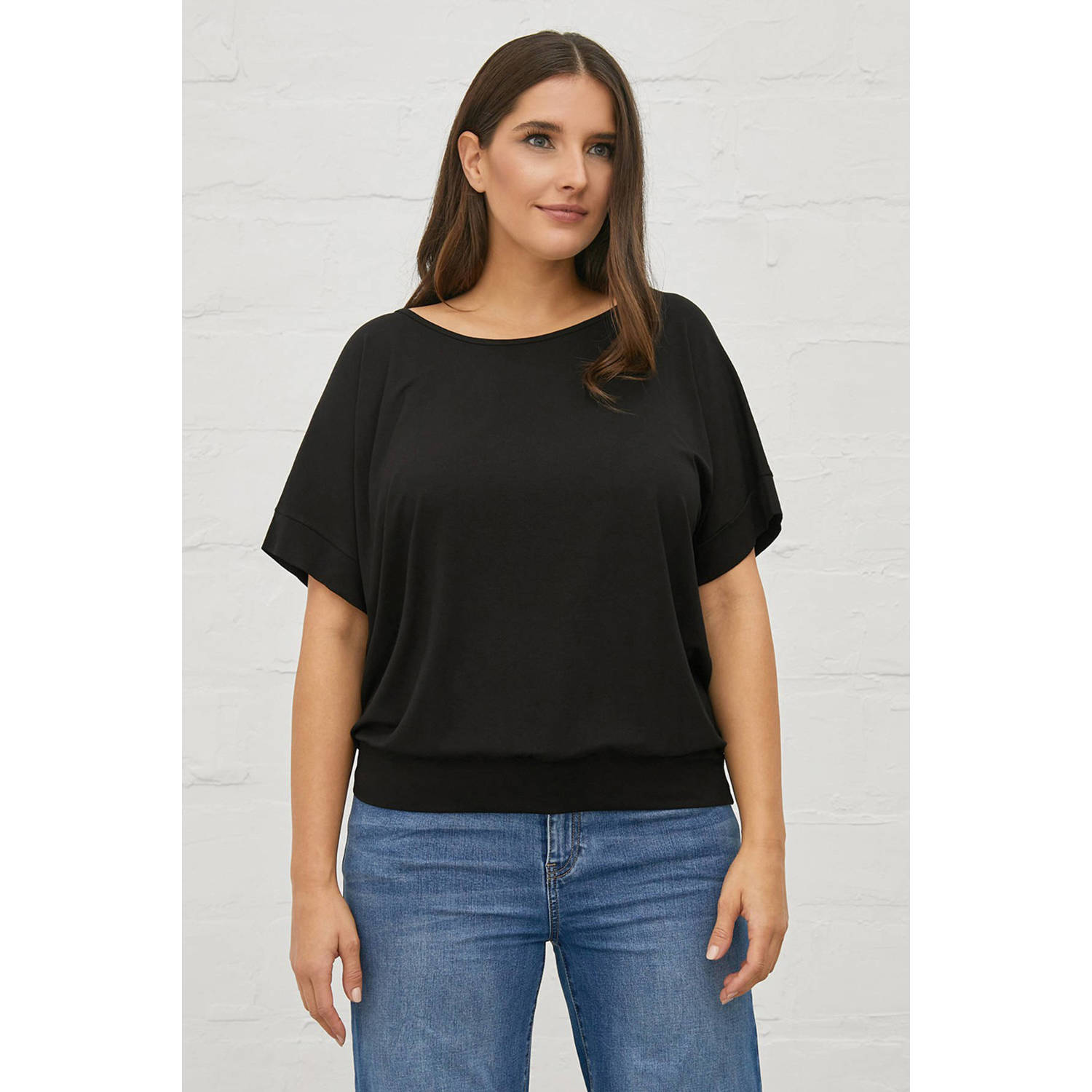 Mat Fashion top zwart