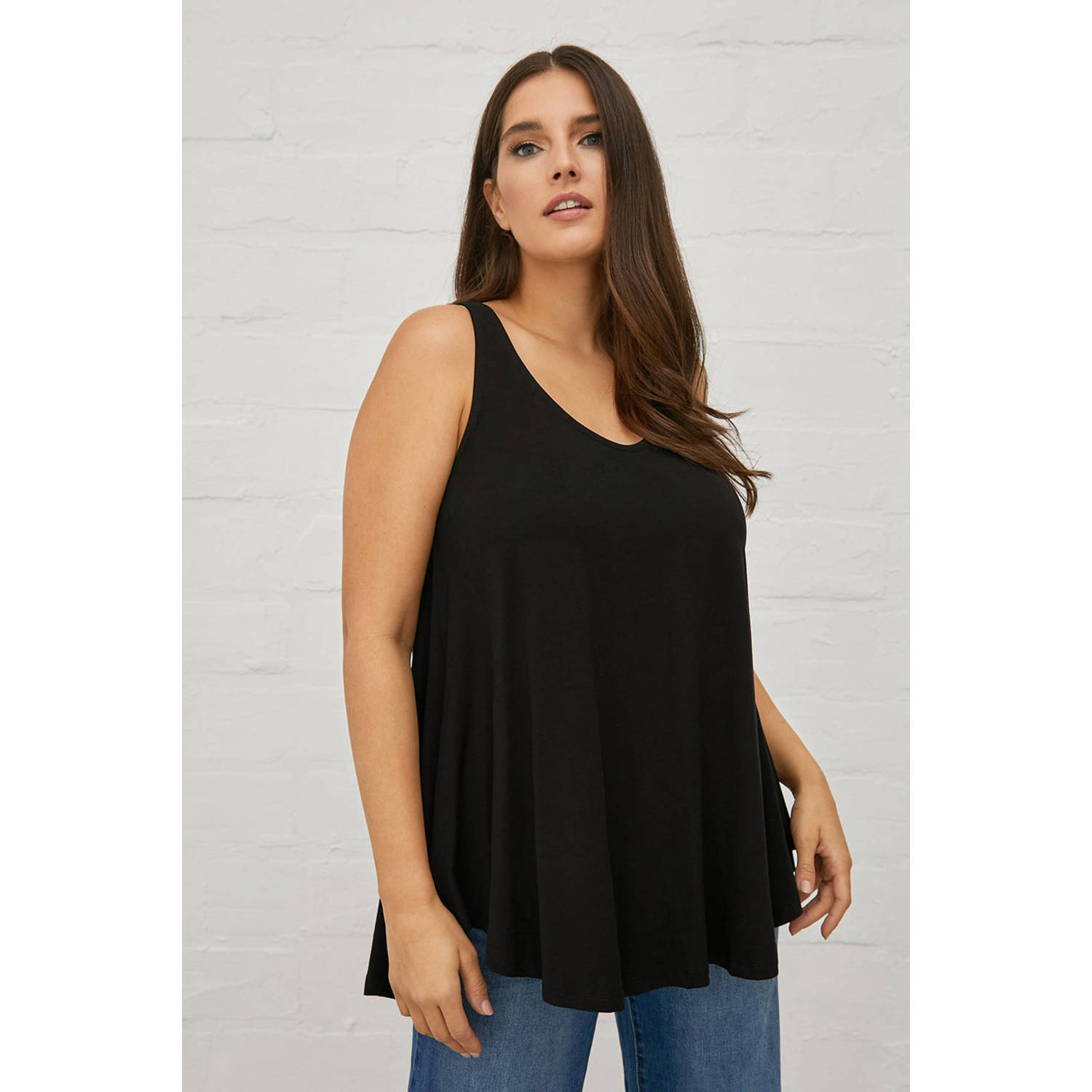 Mat Fashion top zwart