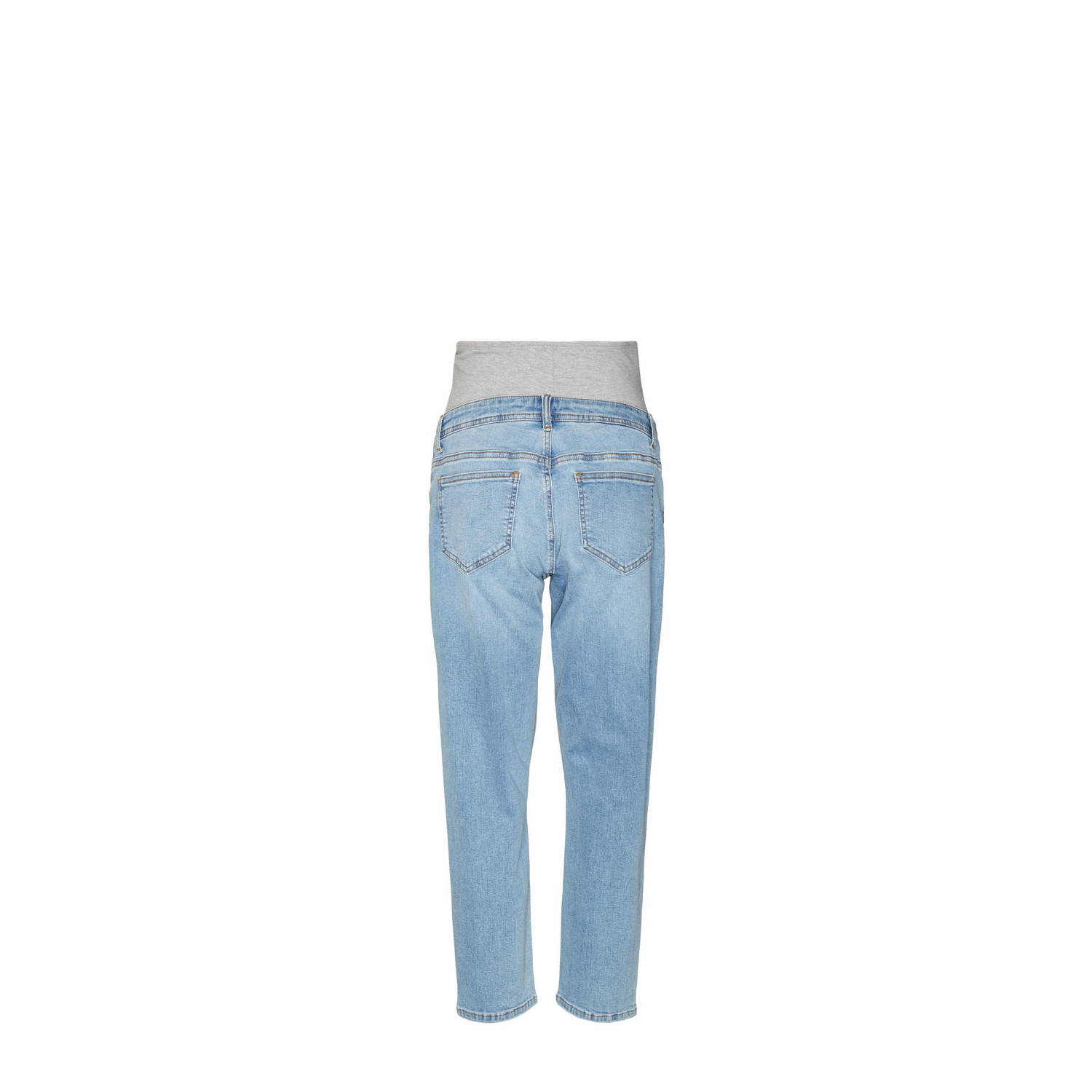 MAMALICIOUS cropped zwangerschaps regular jeans MLOLIVIA light blue denim