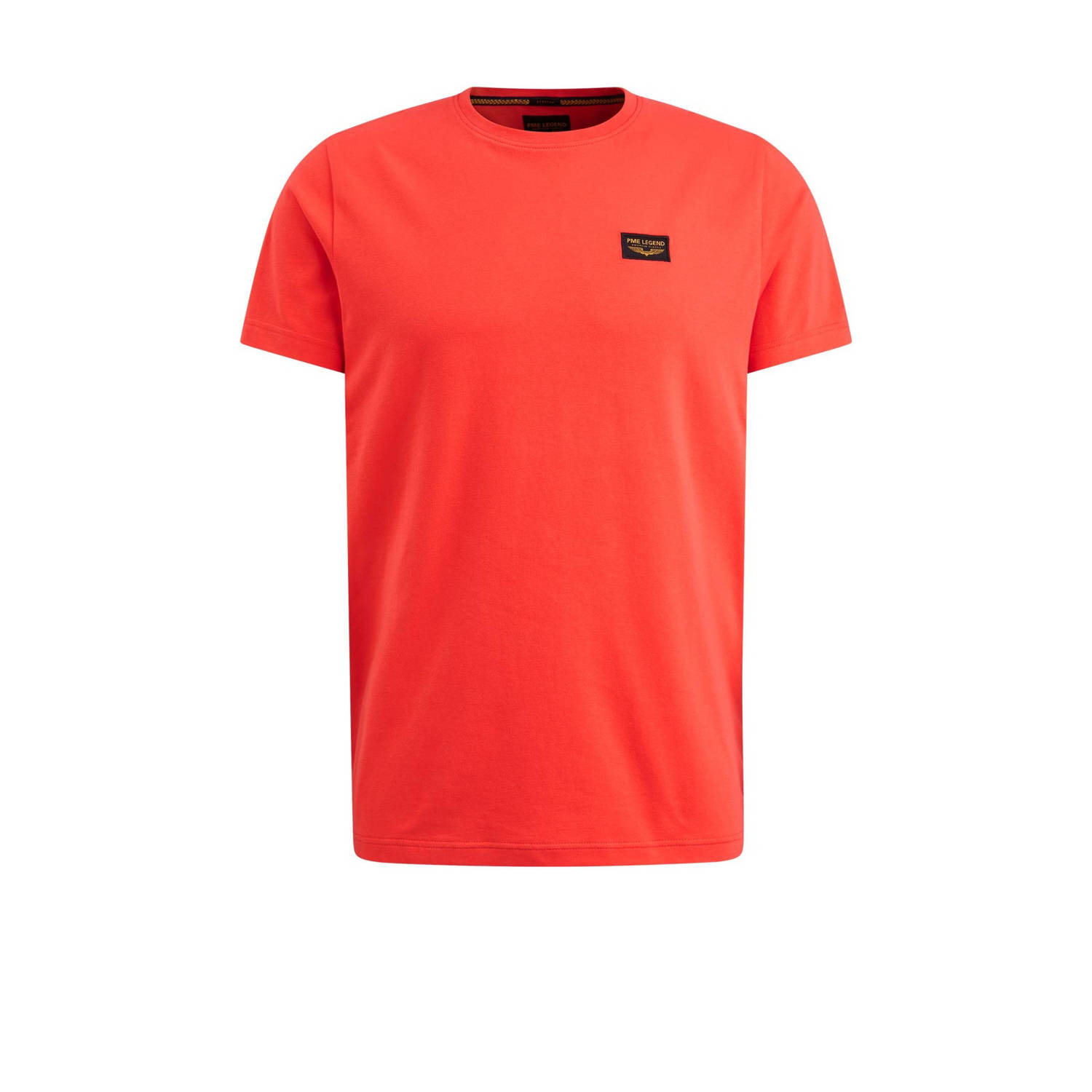 PME Legend T-shirt met logo koraalrood